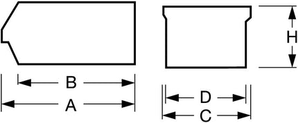 LA-KA-PE Contenitore aperto frontale LK ( 9000449051 ) L350/300xL200xH200 mm