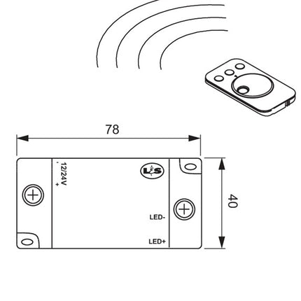 Kit de démarrage pour variateur LED sans fil L & S ( 3000550092 ) 12 V (*24 V) Kit de démarrage