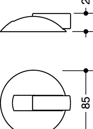 HEWI Bodentürpuffer 625B 92 ( 3000207686 ) Ø 85 mm Höhe 22,5 mm Dübelmontage