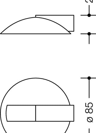 HEWI Bodentürpuffer 625 XA ( 3000205715 ) Ø 85 mm Höhe 22,5 mm Dübelmontage