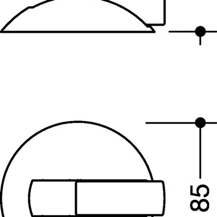 Molla a pavimento HEWI 625B 90 ( 3000207685 ) Ø 85 mm altezza 22,5 mm montaggio a tassello