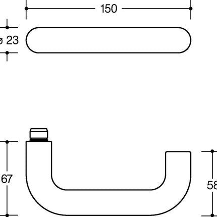 HEWI jeu de rosaces 111PBR01.230 (3000207777) plastique 99 mat DIN gauche/droite D/D