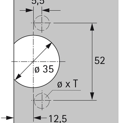 Hettich Pot pour charnière Selekta ( 8000611036 ) TH 32
