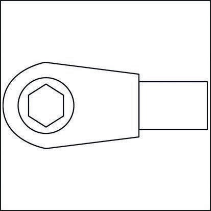Cricchetto reversibile con inserto Hazet 6408 ( 8000463095 ) 9 x 12 mm 1/4 "