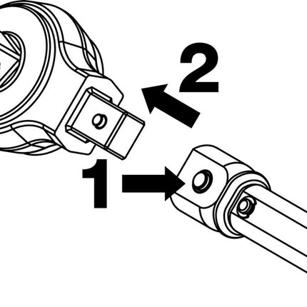 Cricchetto reversibile con inserto Hazet 6408 ( 8000463095 ) 9 x 12 mm 1/4 "