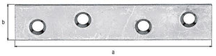 GAH Alberts flat connector ( 8001552580 ) Length 80 mm Width 15 mm Thickness 1.75 mm Number of holes 4