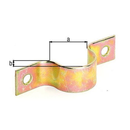 GAH Alberts pipe clamp ( 8001586369 ) L86,5xL20xH24mmacciaio per tubi 25 mm 1"