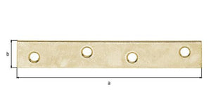 GAH Alberts flat connector ( 8002424320 ) Length 100 mm Width 15 mm Thickness 1.75 mm Number of holes 4