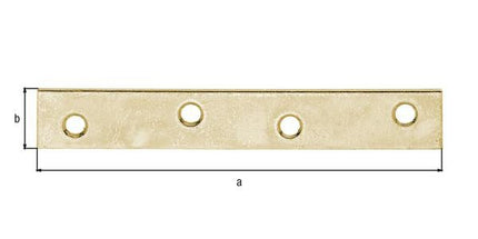 GAH Alberts Flachverbinder ( 8002424320 ) Länge 100 mm Breite 15 mm Stärke 1,75 mm Anzahl Löcher 4