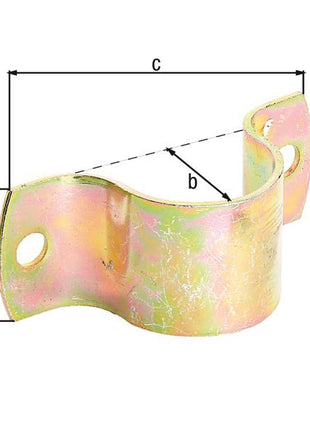 GAH Alberts pipe clamp ( 8001619573 ) L104xW40xH39.5mmsteel for pipes 42.4 mm 1 2/3"