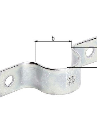 GAH Alberts pipe clamp ( 8001566017 ) L109xW25xH36mmsteel for pipes 31.8 mm 1 1/4"