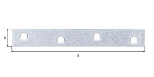GAH Alberts flat connector ( 8001514132 ) Length 120 mm Width 16 mm Thickness 1.75 mm Number of holes 4