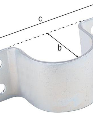 GAH Alberts pipe clamp ( 8001716667 ) L119xW40xH44mmsteel for pipes 44.5 mm 1 3/4"
