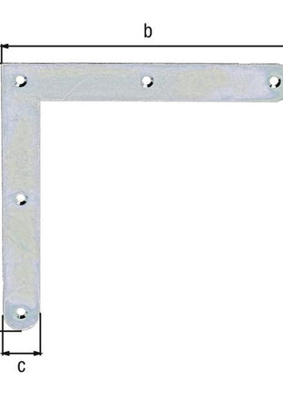 GAH Staffa angolare Alberts lunghezza 150 x 150 mm ( 8001889056 ) larghezza 20 mm spessore 2 mm