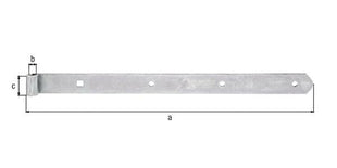 GAH Cerniera per tapparella Alberts ( 8001514113 ) Lunghezza 400 x 10 x 30 mm Spessore 3 mm Ø 10 mm arrotondato