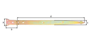 GAH Alberts throw hanger ( 8001893360 ) length 600 x 101 mm width 63 x 45 mm galvanised thick-layer passivated