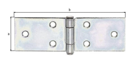 GAH Cerniera da tavolo Alberts ( 8002484447 ) Altezza 101 mm L.aperta32 mm zincata sendzimir