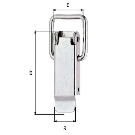 GAH Serratura per casse Alberts ( 8002724939 ) altezza 61 mm larghezza 18 mm acciaio