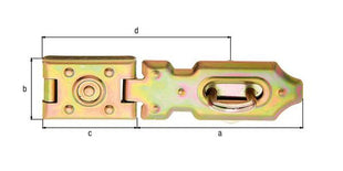 GAH Alberts security hasp ( 8002424323 ) length 70 x 35 mm width 26 mm