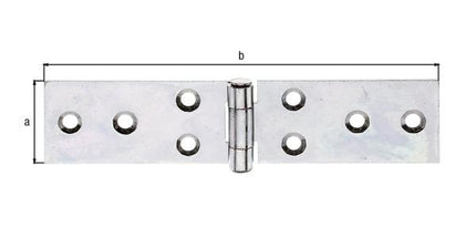 GAH Cerniera da tavolo Alberts ( 8002773622 ) Altezza 141 mm L.aperta32 mm zincata sendzimir