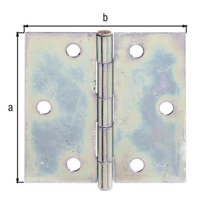 GAH Cerniera Alberts ( 8002730726 ) altezza 82 mm larghezza 82 mm sendzimir zincato quadrato