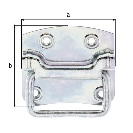 GAH Alberts Poignée de caisse ( 8002657139 ) hauteur74 mm largeur80 mm nombre de trous 4