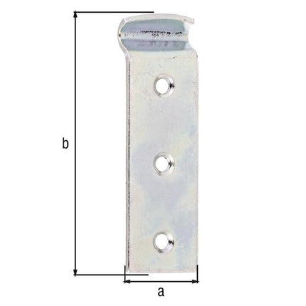 GAH Ganci di bloccaggio per chiusure per casse ( 8002657141 ) Lunghezza 83 Larghezza 25 Spessore 2 mm a gomito