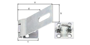 GAH Alberts security hasp ( 8002410710 ) length 93 x 38 mm width 37 mm