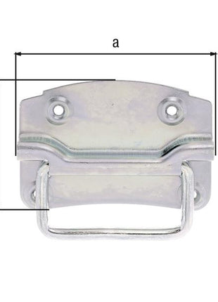 GAH Alberts crate handle ( 8002643800 ) Height85 mm Width120 mm Number of holes 4