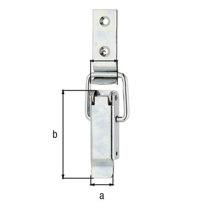 GAH Alberts Fermeture de caisse ( 8002768385 ) hauteur 61 mm largeur 22 mm pour cadenas avec max Ø7 mm