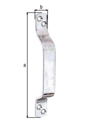 GAH Alberts gate handle ( 8002746154 ) Length 190 mm Width 25 mm Number of holes 4