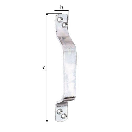 GAH Maniglia per cancello Alberts ( 8002746154 ) Lunghezza 190 mm Larghezza 25 mm Numero di fori 4