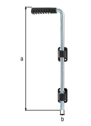GAH Alberts floor slider ( 8002411605 ) galvanised thick-layer passivated Distance bolt - gate 40 mm