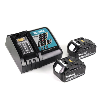 Makita DHP 485 RMJ Perceuse visseuse à percussion sans fil 18 V Li-Ion + 2x Batteries 4,0 Ah + Chargeur + Coffret
