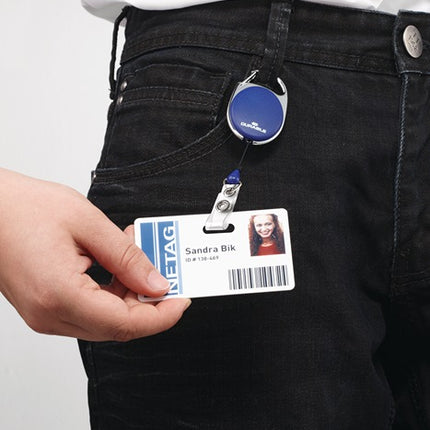 Porte-badge Durable ( 9000483357 ) avec boucle à bouton-pression bleu