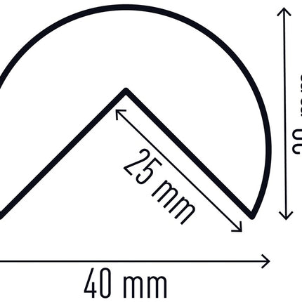Protezione angolare durevole ( 9000480101 ) giallo/nero 1000 mm tipo C35