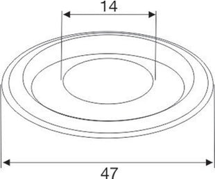 BMB Rosone di copertura per visore ( 3000259208 ) Ottone cromato Ø esterno 46 mm