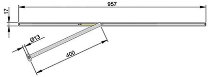 Limitatore di apertura Athmer Porti ( 3327001080 ) per larghezza anta 709-959 mm