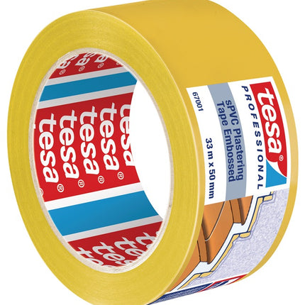 tesa Ruban d'enduit PVC 67001 ( 3000265336 ) rainuré transversalement Longueur 33 m Largeur 50 mm