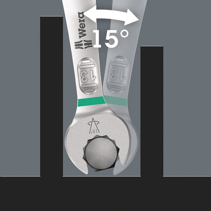Chiave combinata Wera 6003 Joker ( 4000822302 ) SW 11 mm lunghezza 135 mm acciaio legato per utensili