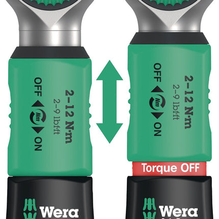 Jeu de clés dynamométriques Wera Safe-Torque ( 4000822453 ) 10 pièces 2 - 12 Nm 1/4 ″ 4 pans