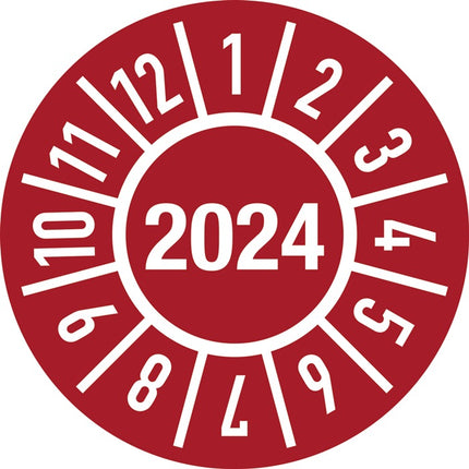 Adesivo di controllo di un anno ( 9000477101 ) Ø 30 mm in pellicola