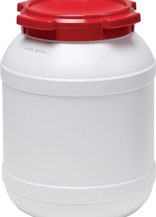 Fusto a collo largo ( 9000450103 ) 26,0 l PE bianco con coperchio rosso Apertura di riempimento Ø 203 mm