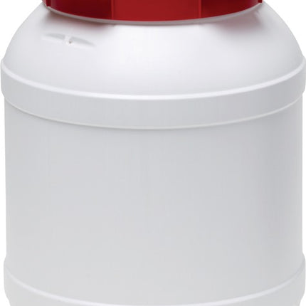 Weithalsfass ( 9000450103 ) 26,0 l PE weiß mit rotem Deckel Einfüllöffnung-Ø 203 mm