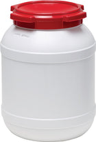 Fusto a collo largo ( 9000450103 ) 26,0 l PE bianco con coperchio rosso Apertura di riempimento Ø 203 mm