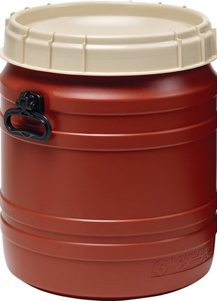 Fusto a collo largo ( 9000450113 ) 55 l marrone con coperchio beige Apertura di riempimento Ø 354 mm