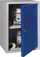 Armoire suspendue ( 9000453657 ) H600xL400xP300 mm tôle pleine, 1 fond gris clair, RAL 7035/bleu gentiane, RAL 5010
