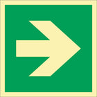 Signal de secours DIN EN ISO 7010 ( 9000477434 ) L148xl148 mm Film