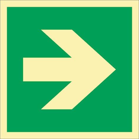 Cartello di fuga DIN EN ISO 7010 ( 9000477434 ) L148xL148 mm Lamina