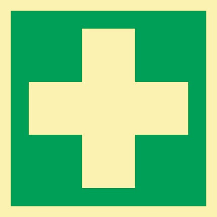 Rettungszeichen ASR A1.3/DIN EN ISO 7010/DIN 67510 ( 9000477462 ) L148xB148 mm Kunststoff